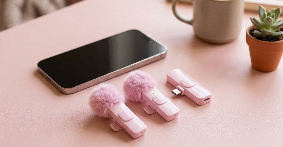 DUET Kit in Pink on a pastel creator desk
