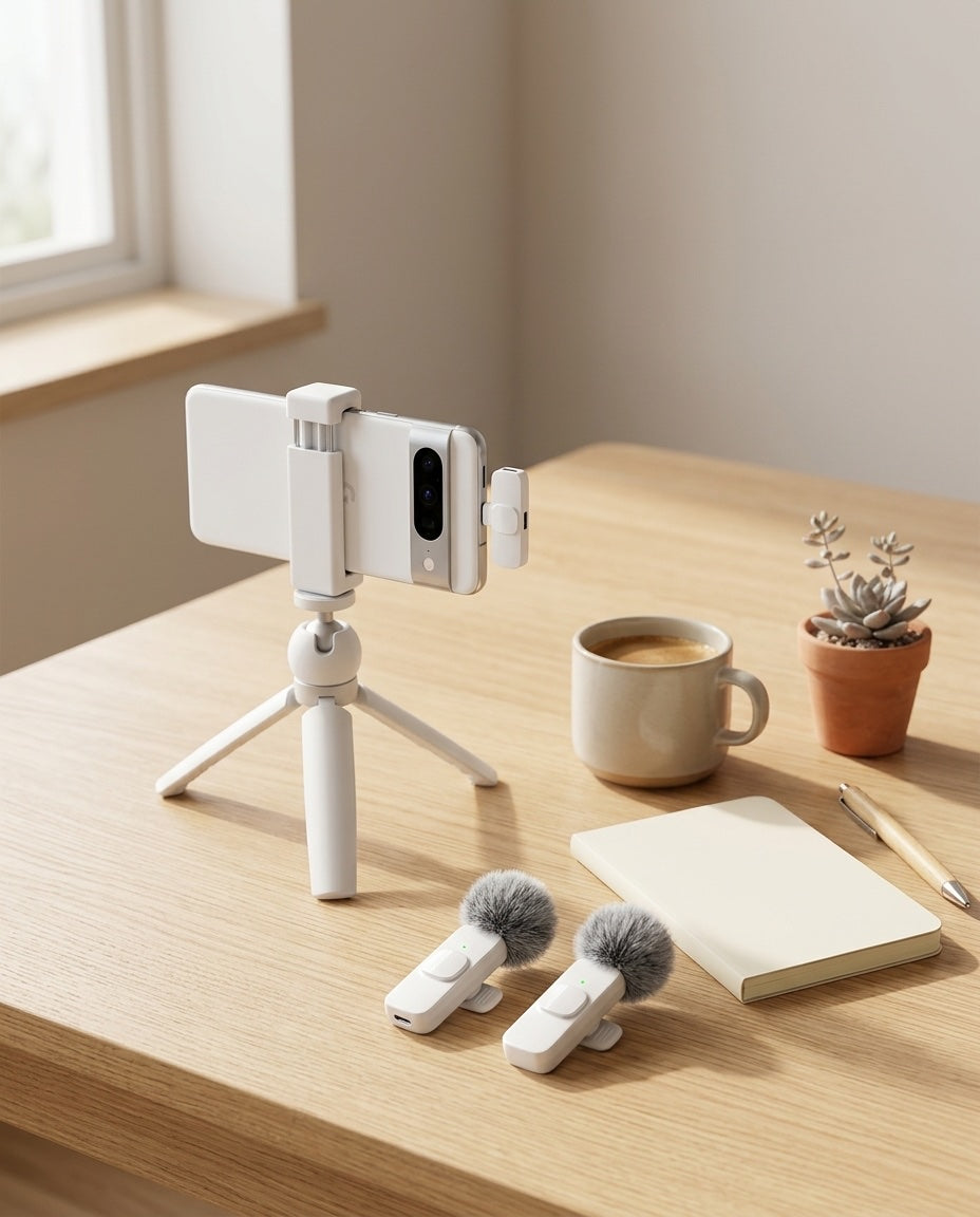 DUET Kit in White on a bright creator desk